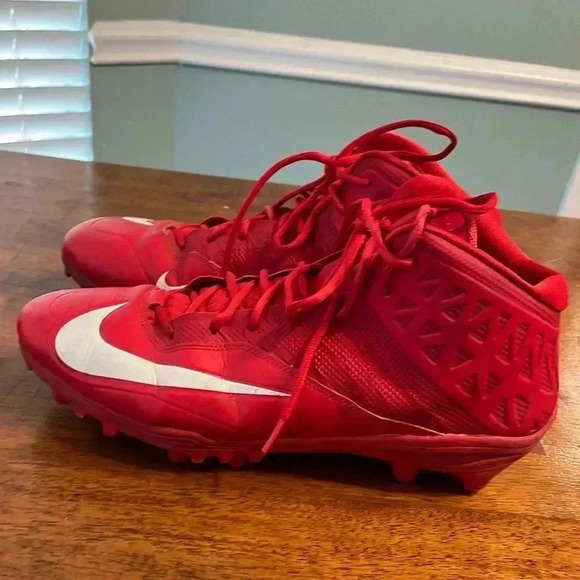 Nike ZOOM CODE ELITE 3/4 TDUNIV RED/WHITE football cleats...